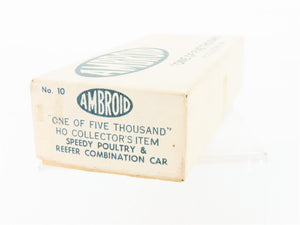 HO Ambroid Craftsman Kit #10 Undecorated Speedy Poultry/Reefer Combination Car