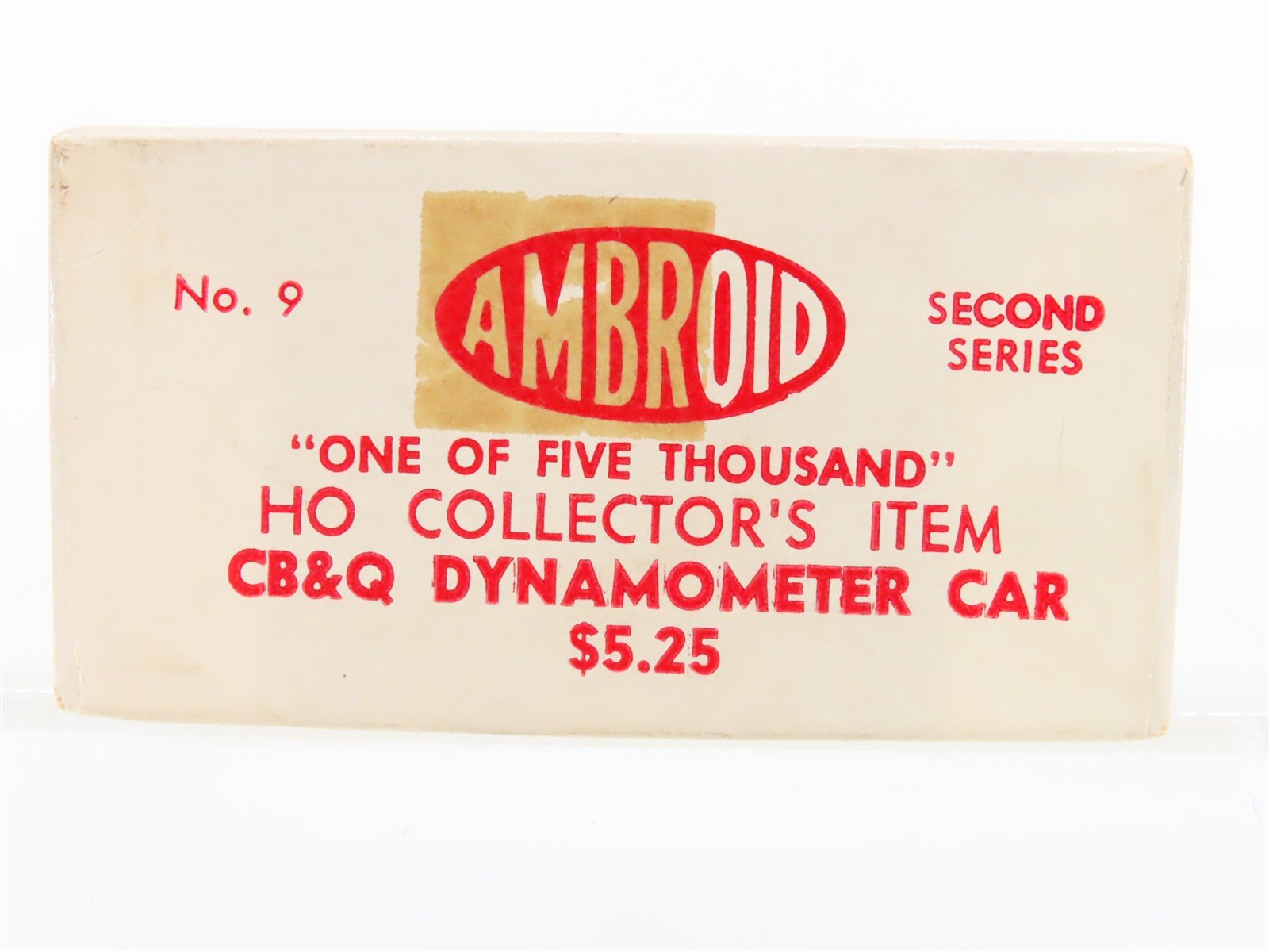 HO Scale Ambroid Craftsman Kit #9 Undecorated CB&Q Dynamometer Car