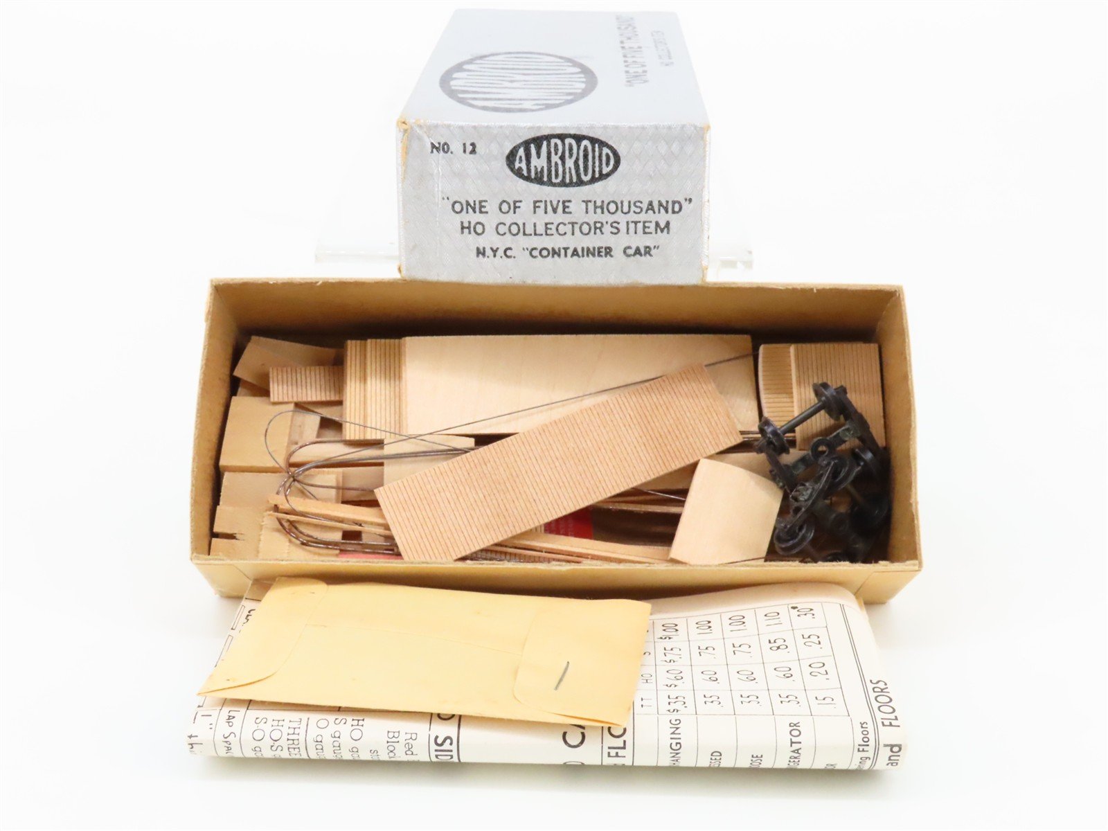 HO Scale Ambroid Craftsman Kit #12 Undecorated NYC Container Flat Car