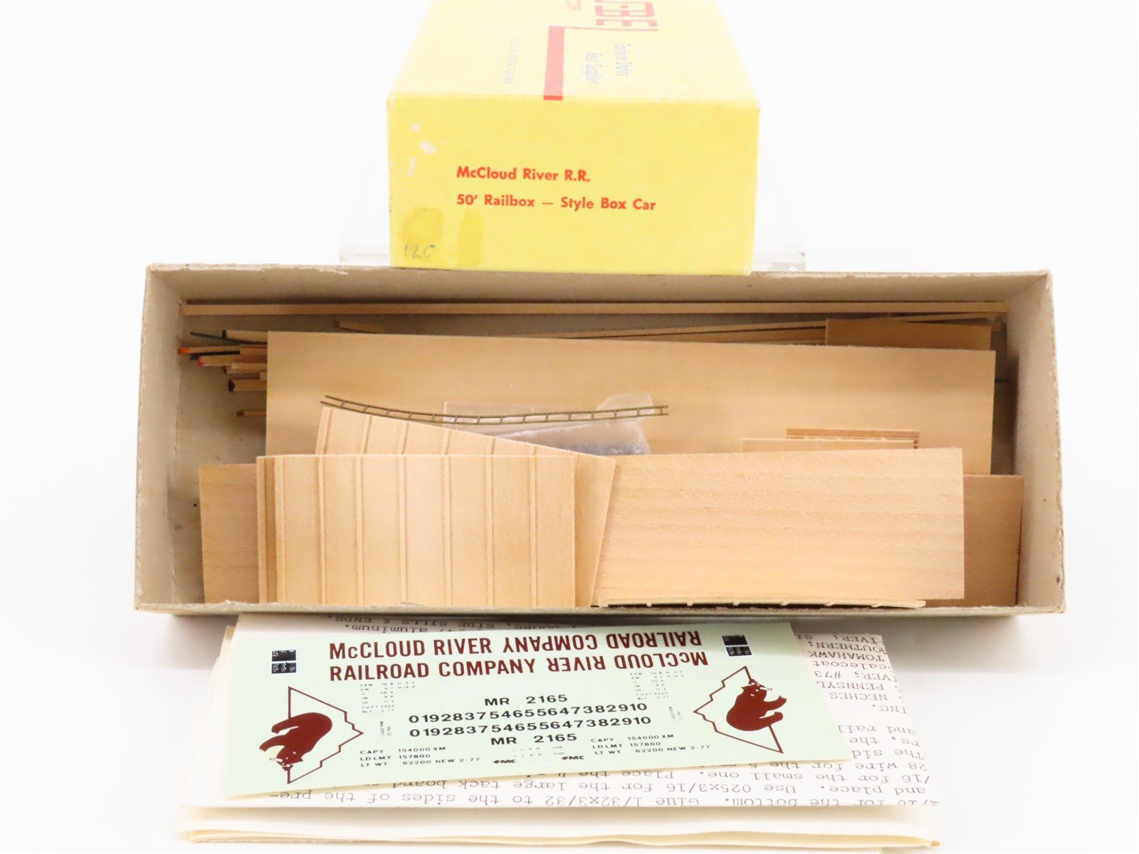 HO Bev-Bel Craftsman Kit Undecorated McCloud River 50' Railbox-Style Box Car