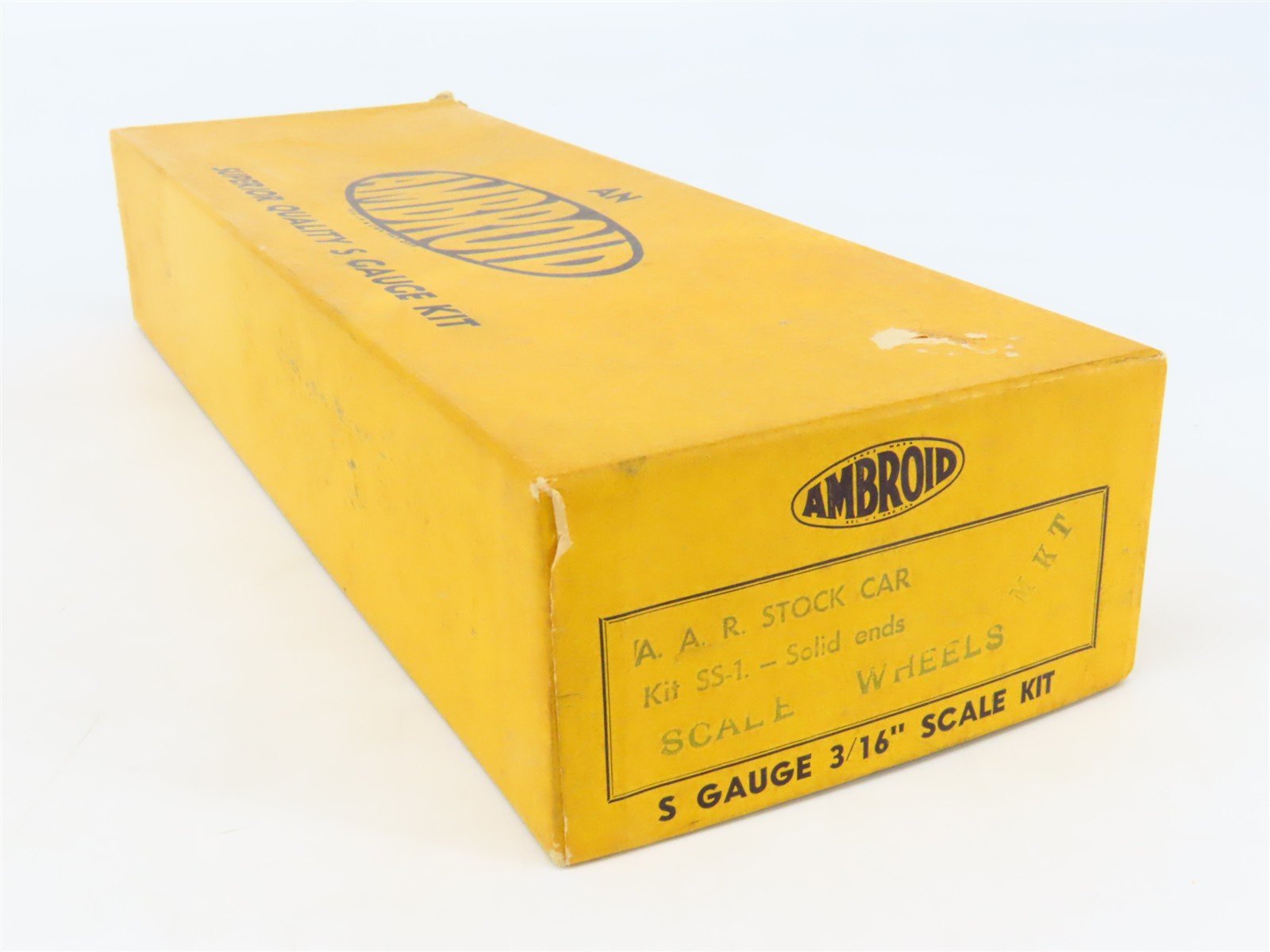 S Scale Ambroid Craftsman Kit #SS-1 Undecorated AAR Stock Car