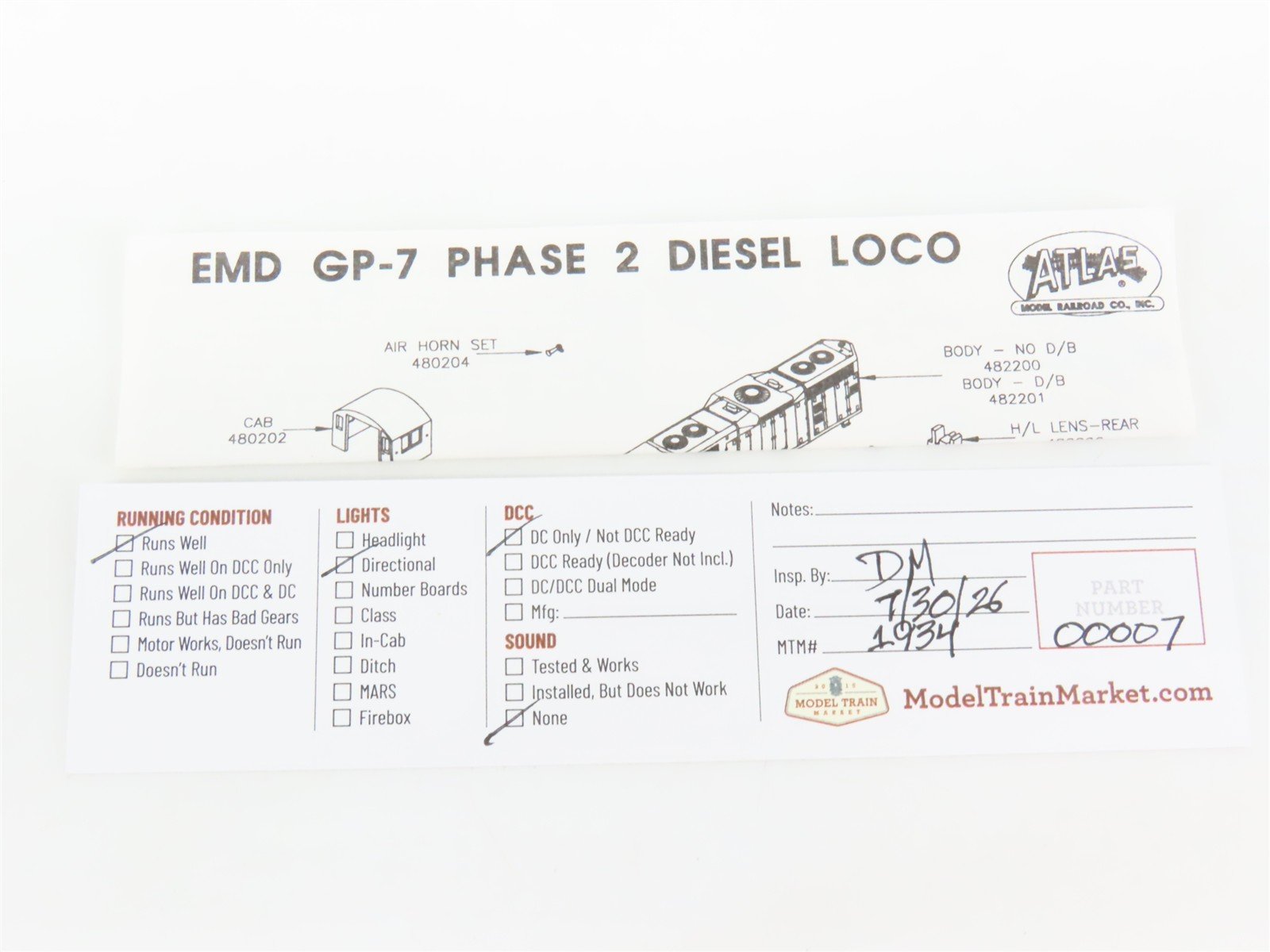 N Scale Atlas 48217 NYC New York Central EMD GP7 Ph. 2 Diesel Locomotive No#