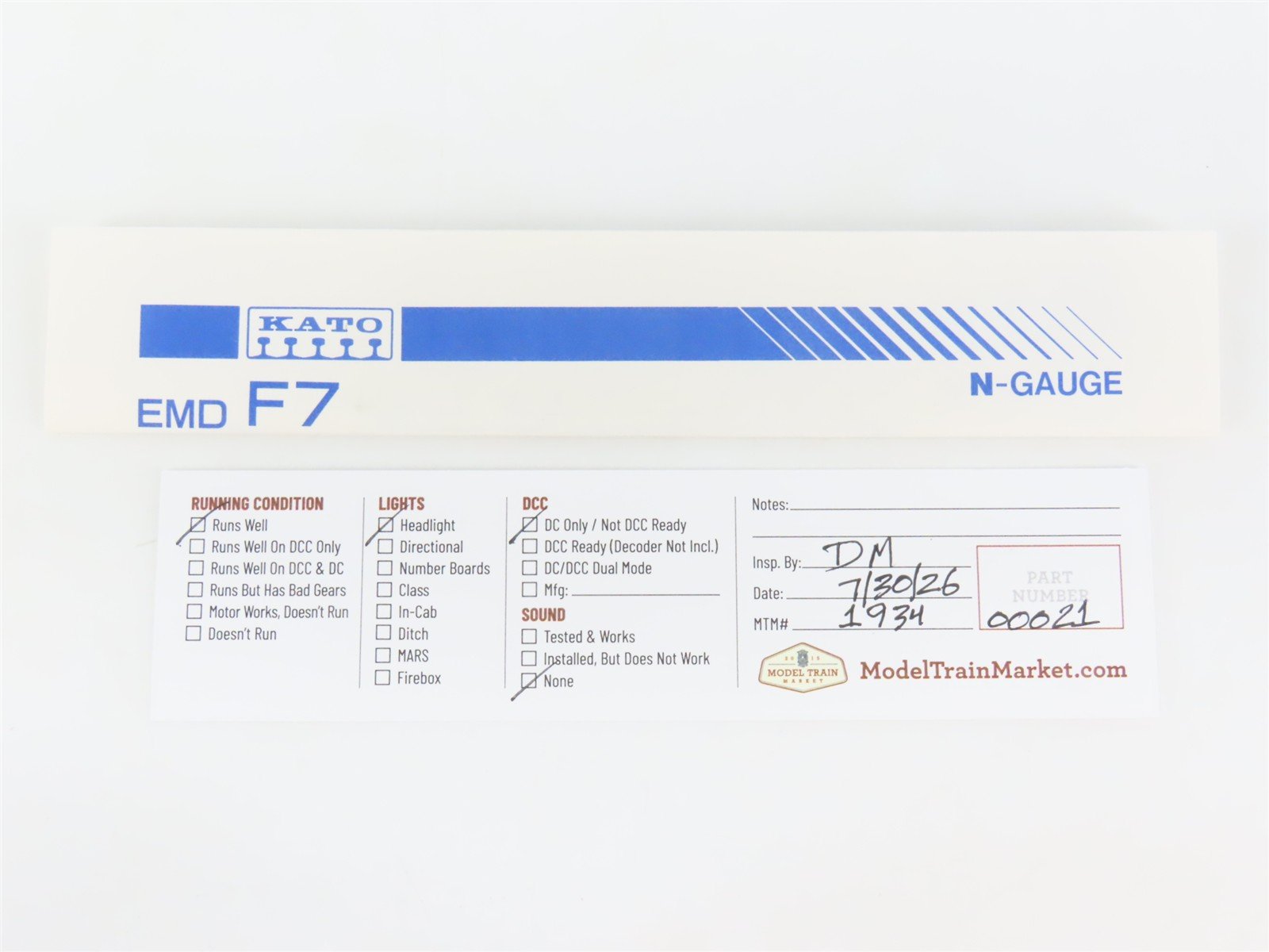 N Scale KATO 176-212 NYC New York Central F7A Diesel #1690 - Custom & Weathered