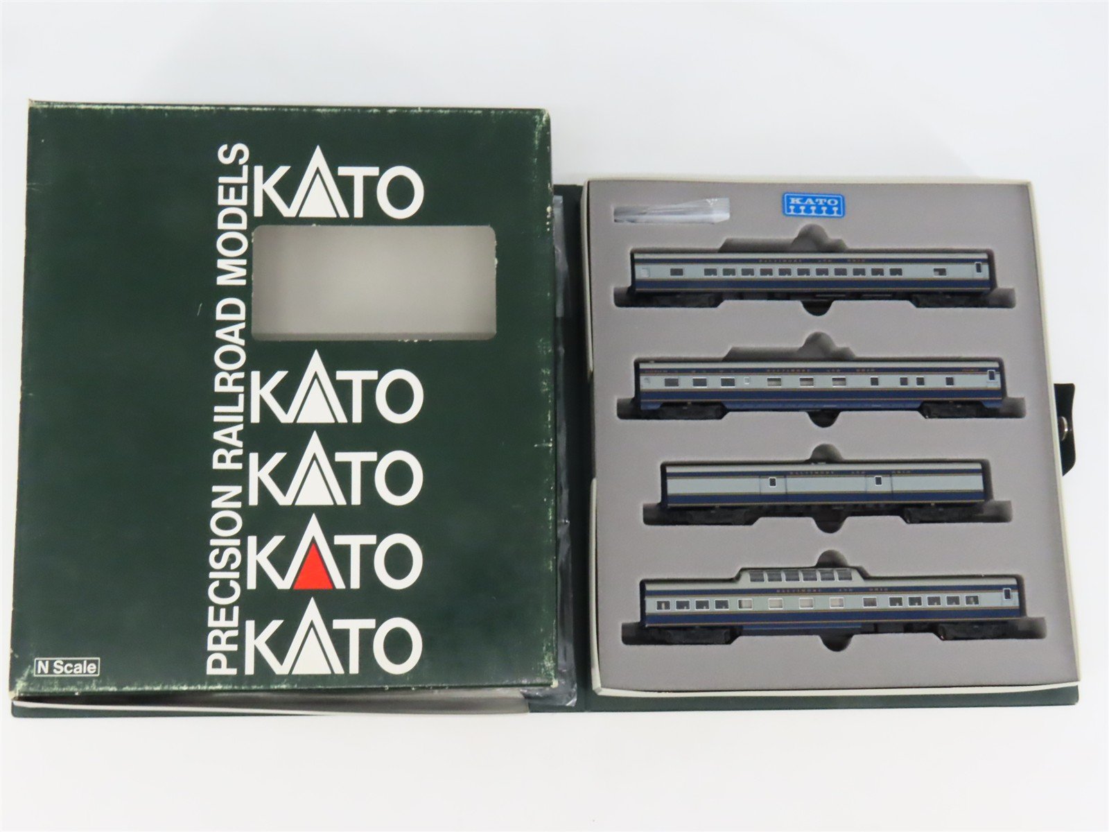 N Scale KATO 106-026 B&O Baltimore & Ohio Smooth-Side Passenger 4-Car Set