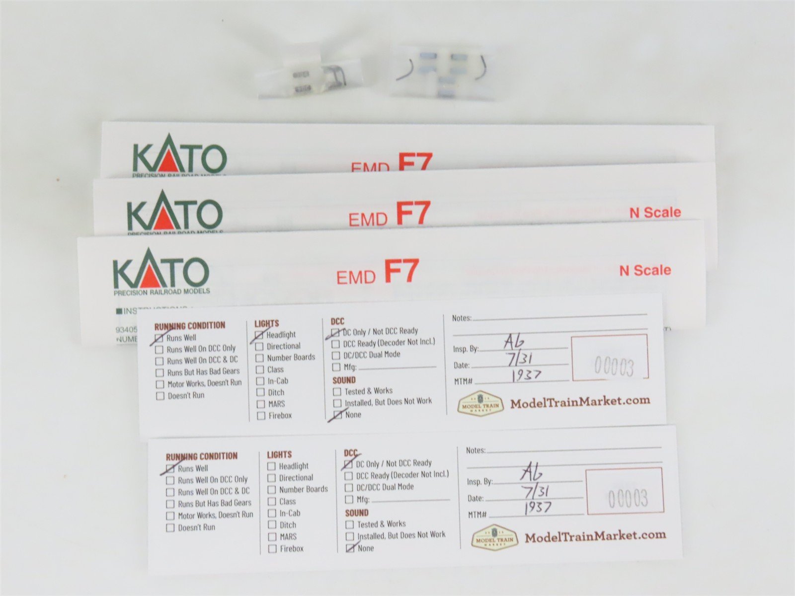 N Scale Kato 176-2121 ATSF Santa Fe F7A/F7B Diesel Locomotive Set