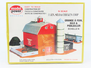 N Scale Model Power 1517 Barn, Silo & Chicken Coop Building Kit SEALED