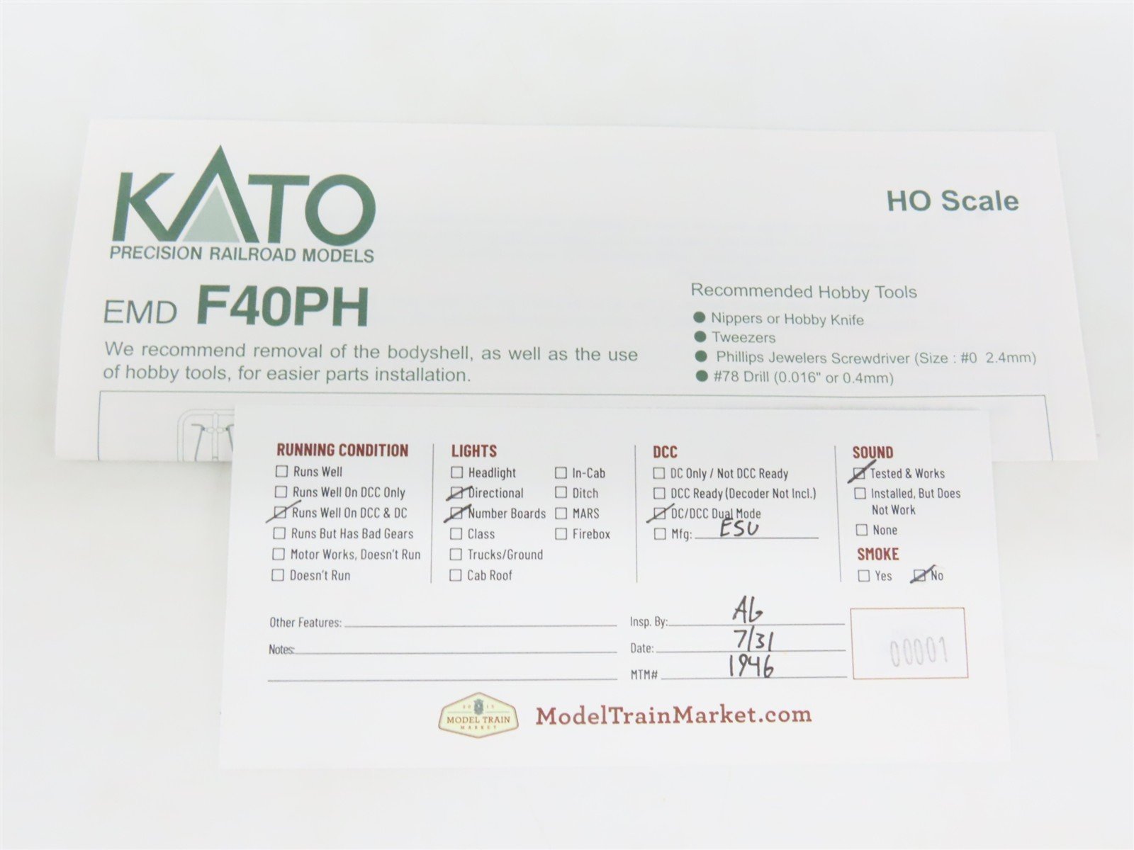 HO Scale Kato 37-571-LS Metra F40PH Diesel Locomotive #137 wDCC & Sound