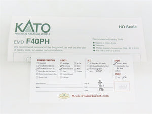 HO Scale Kato 37-571-LS Metra F40PH Diesel Locomotive #137 wDCC & Sound