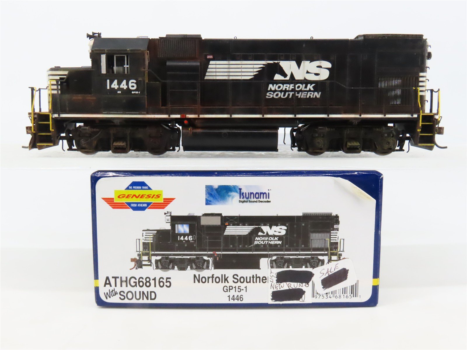 HO Athearn Genesis ATHG68165 NS GP15-1 Diesel #1446 wDCC & Sound, Weathered
