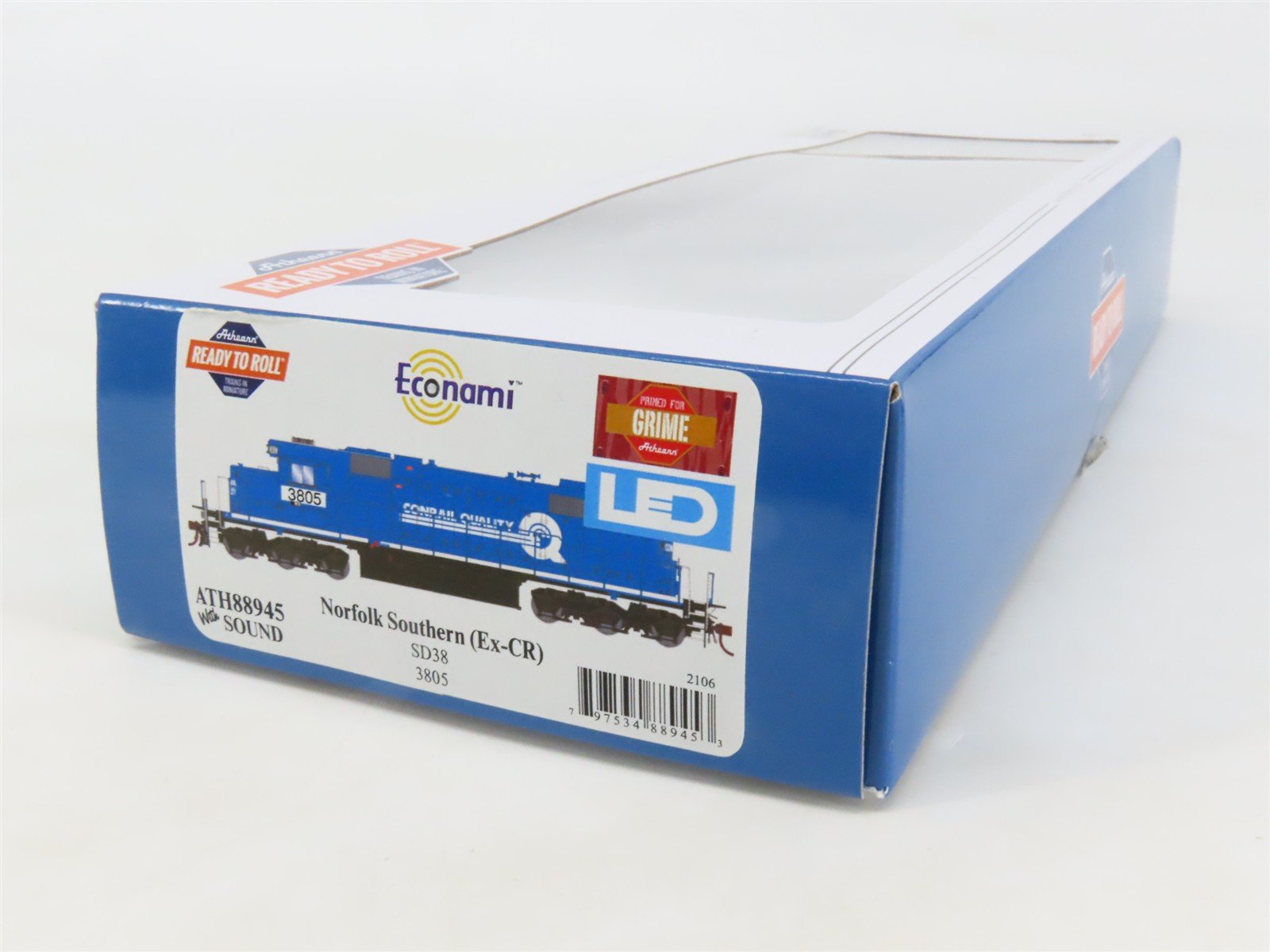 HO Scale Athearn RTR ATH88945 NS Ex-Conrail SD38 Diesel Loco #3805 wDCC & Sound