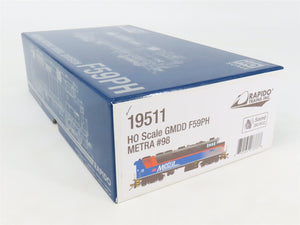 HO Scale Rapido 19511 Metra F59PH Diesel Locomotive #98 wDCC & Sound