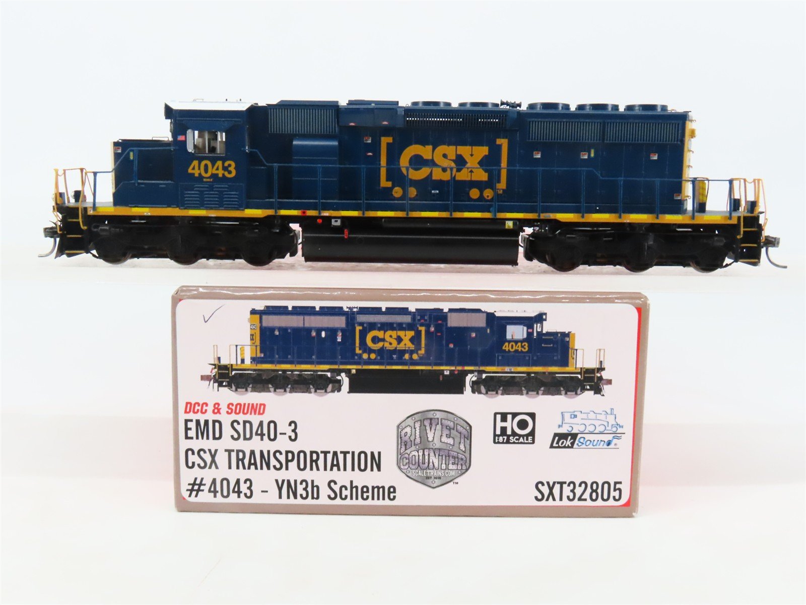 HO Scaletrains.com SXT32805 CSX SD40-3 Diesel Locomotive #4043 wDCC & Sound