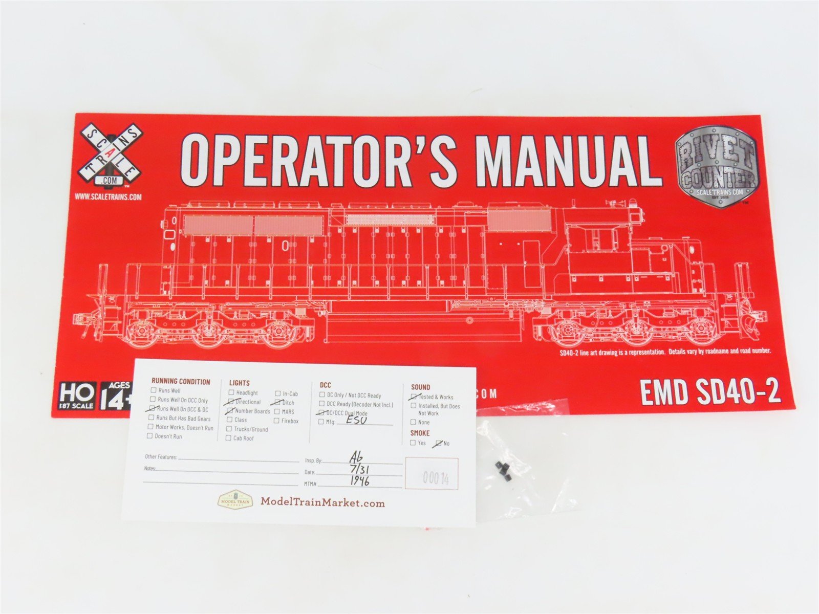 HO Scaletrains.com SXT32805 CSX SD40-3 Diesel Locomotive #4043 wDCC & Sound