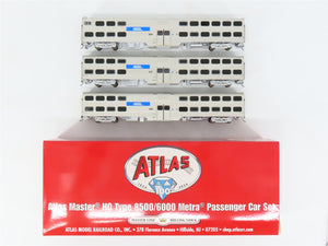 HO Scale Atlas 20007056 Metra 2 Trailer & 1 Cab Passenger Car Set