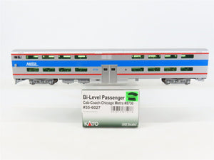 HO Scale Kato 35-6027 Metra Bi-Level Cab Coach Passenger Car #8730