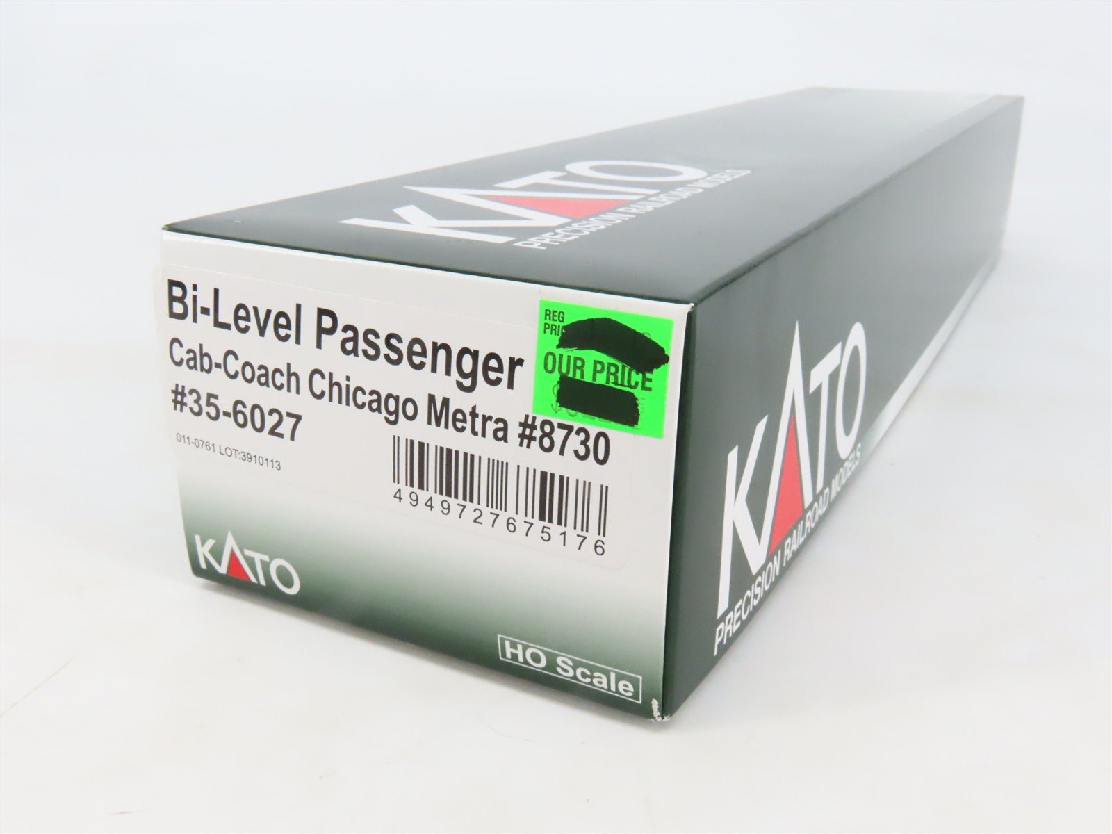 HO Scale Kato 35-6027 Metra Bi-Level Cab Coach Passenger Car #8730
