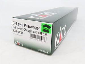 HO Scale Kato 35-6027 Metra Bi-Level Cab Coach Passenger Car #8730