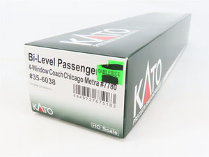 HO Scale Kato 35-6038 Metra Bi-Level 4-Window Coach Passenger Car #7780