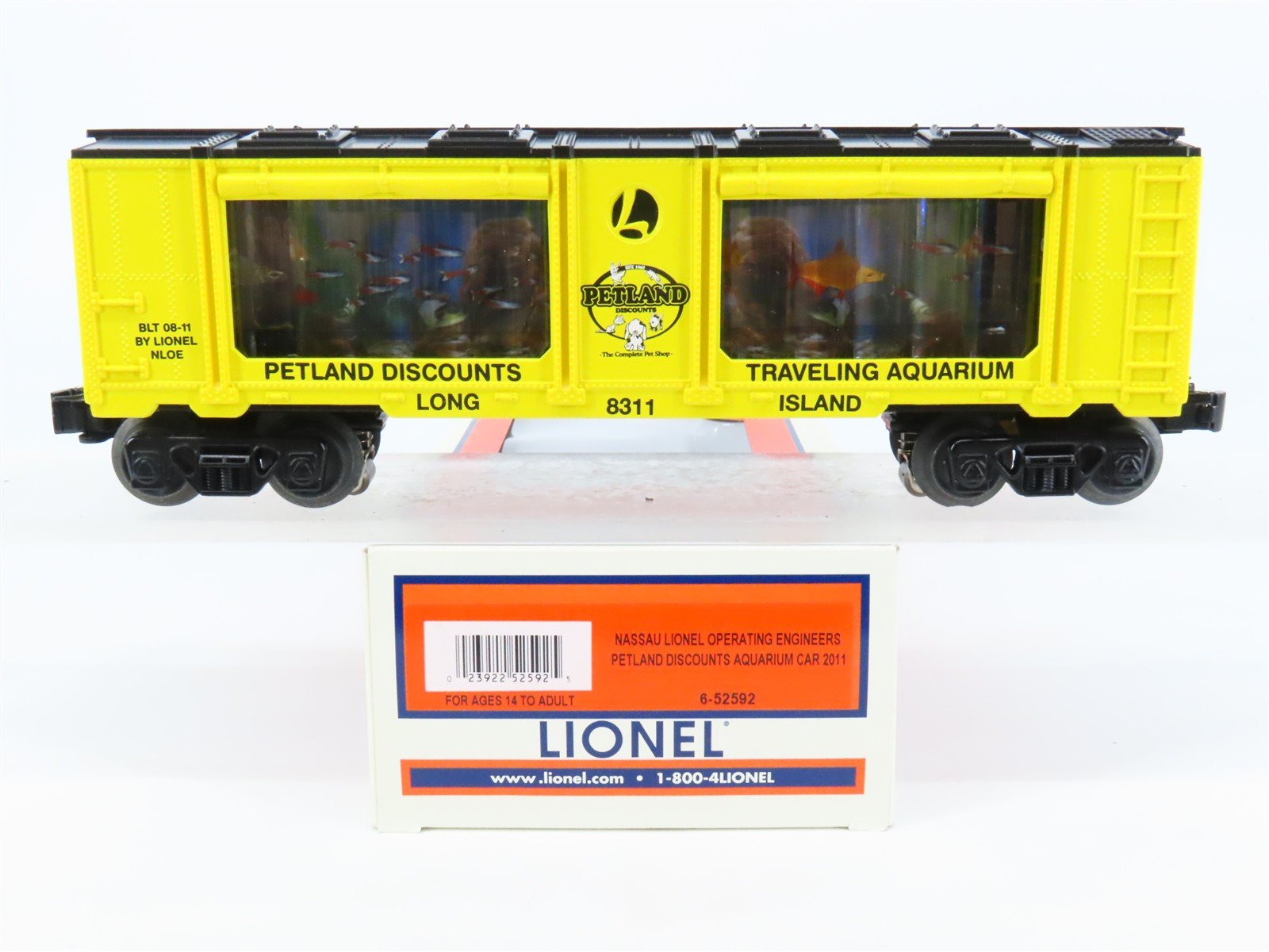 O Gauge 3-Rail Lionel 6-52592 2011 Nassau Petland Traveling Aquarium Car #8311