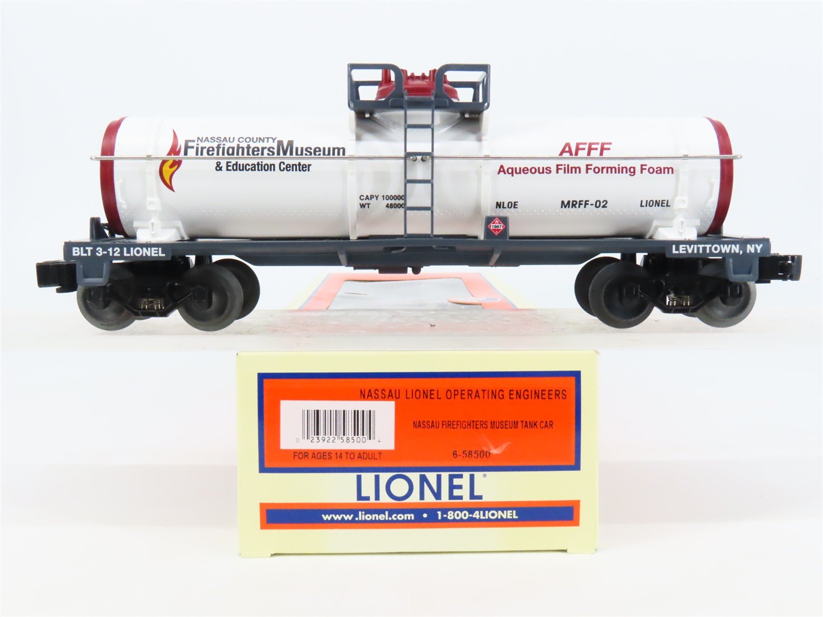O Gauge 3-Rail Lionel 6-58506 Lionel Nassau Engineers Tankcar #MRFF-02