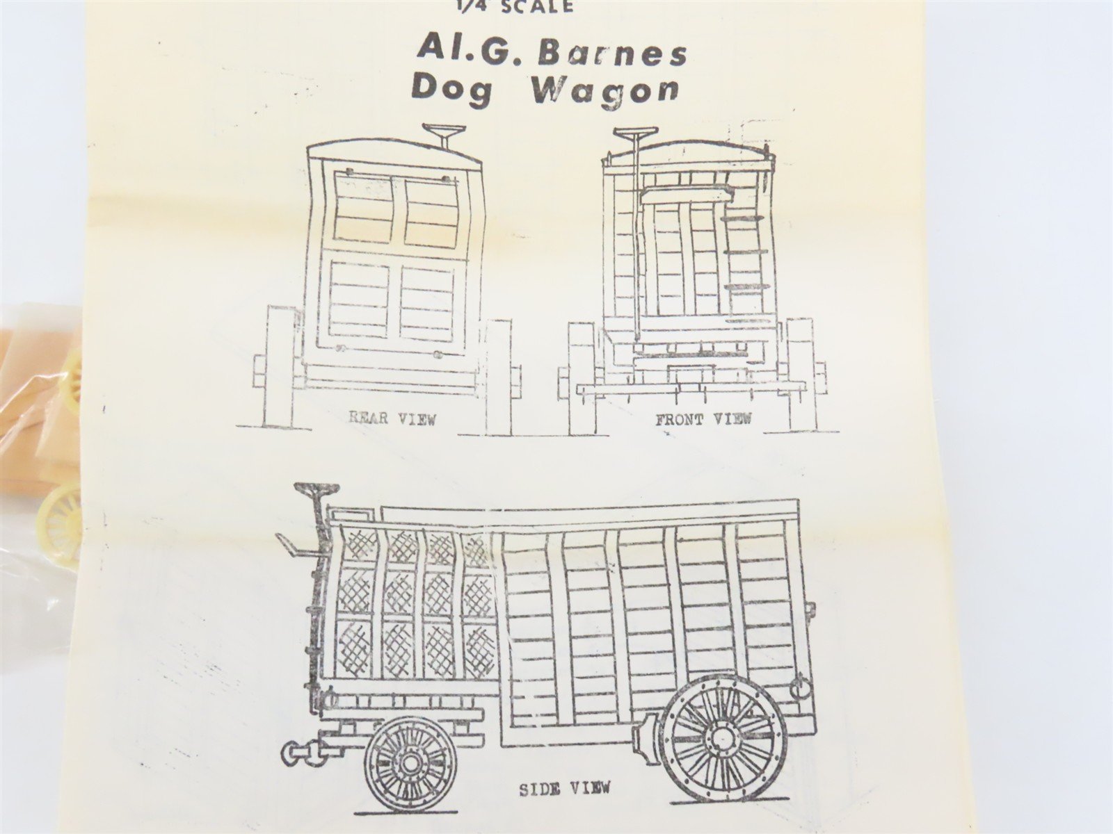 O 1/48 Scale Circus Craft Craftsman Kit #CW.21 Al. G. Barnes Circus Dog Wagon