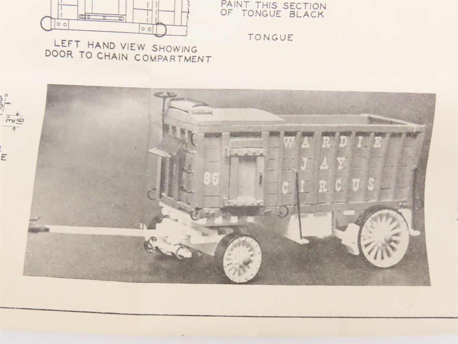 O 1/48 Scale Wardie-Jay Craftsman Kit Stake & Chain Circus Wagon