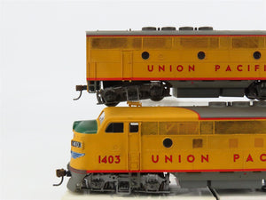 HO Scale Proto 1000 UP Union Pacific F3A/B Diesel Set #1403/1404B - Weathered