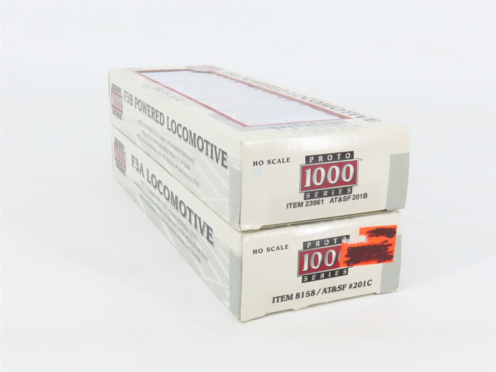 HO Scale Proto 1000 ATSF Santa Fe EMD F3A/B Diesel Locomotive Set #201C/201B