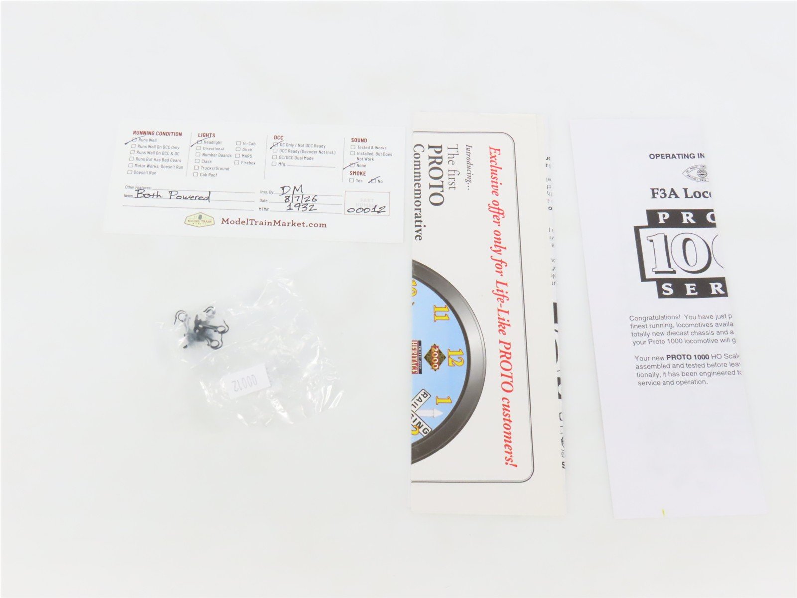 HO Scale Proto 1000 ATSF Santa Fe EMD F3A/B Diesel Locomotive Set #200C/200B