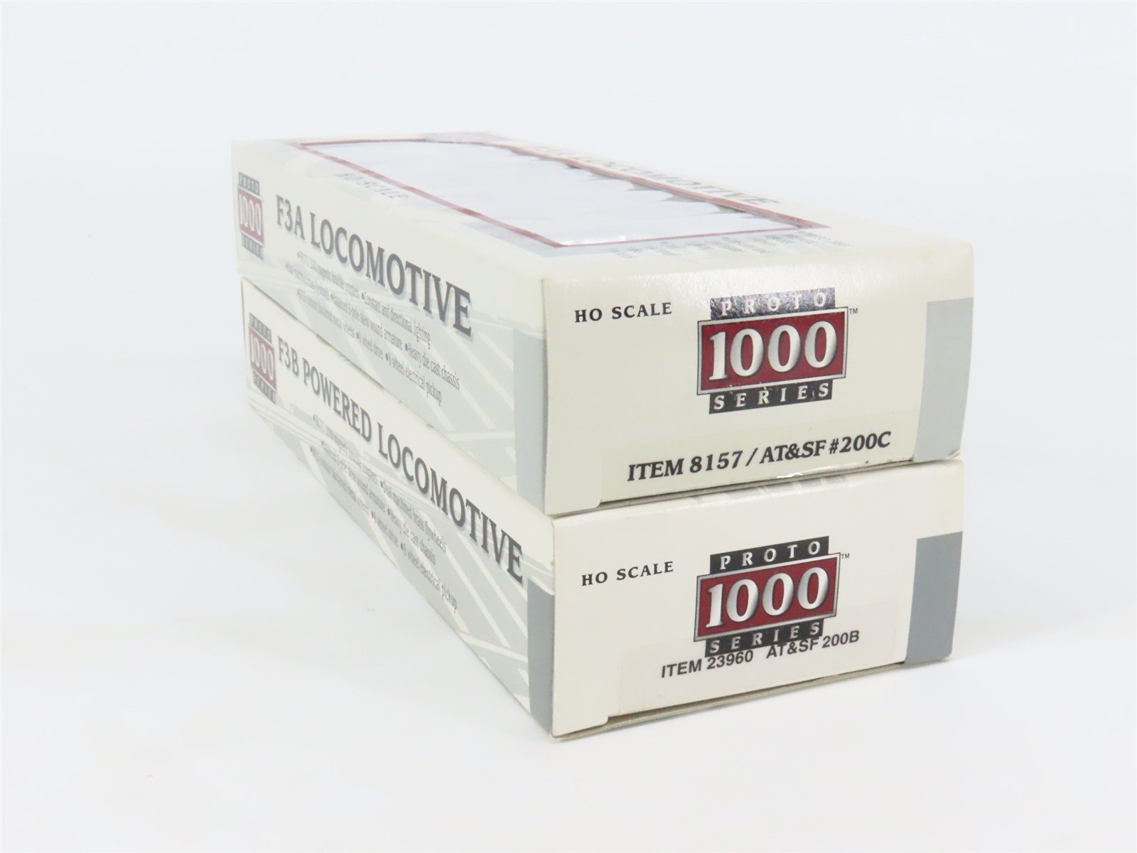 HO Scale Proto 1000 ATSF Santa Fe EMD F3A/B Diesel Locomotive Set #200C/200B