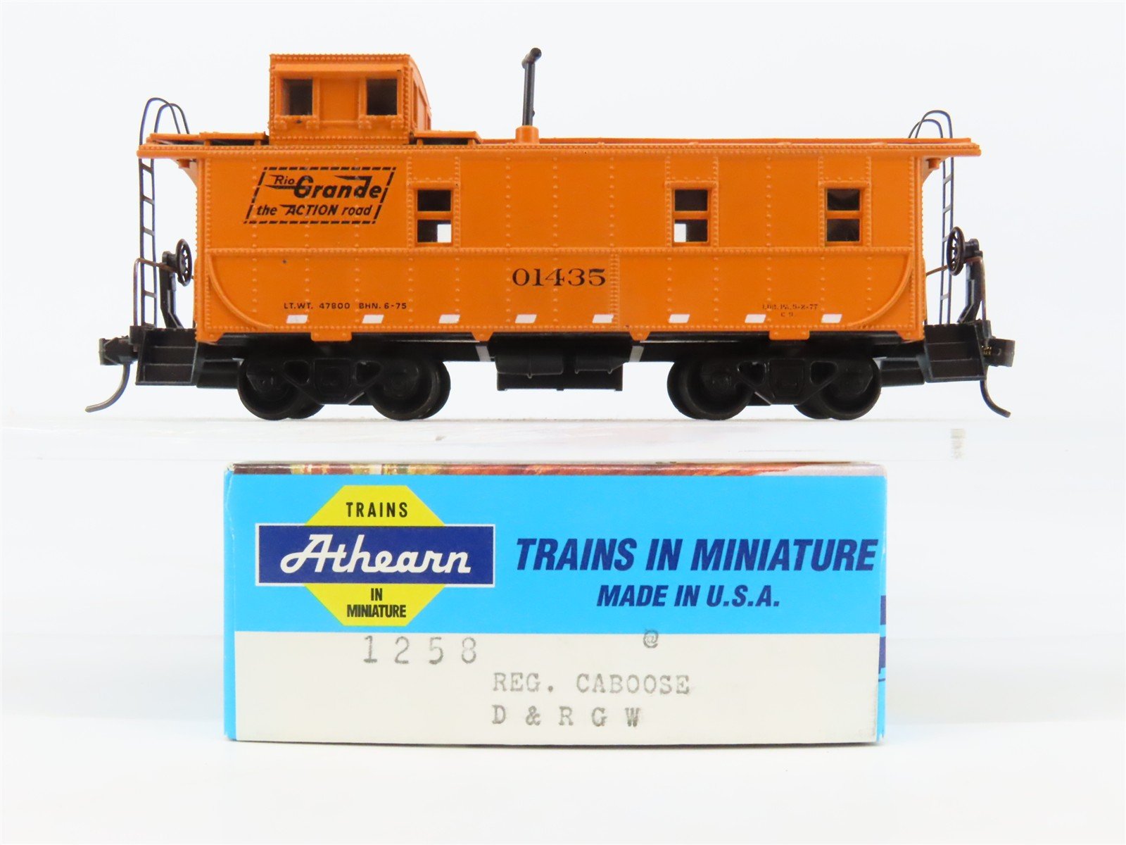 HO Scale Athearn 1258 DRGW Rio Grande Caboose #01435