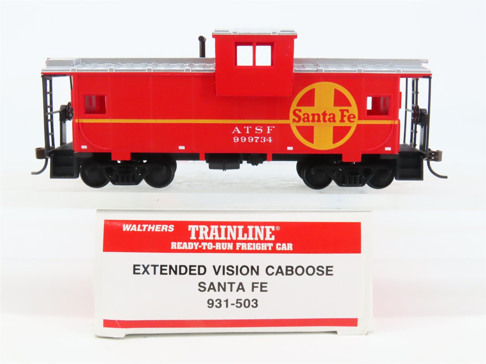 HO Scale Walthers 931-503 ATSF Santa Fe Extended Vision Caboose #999734