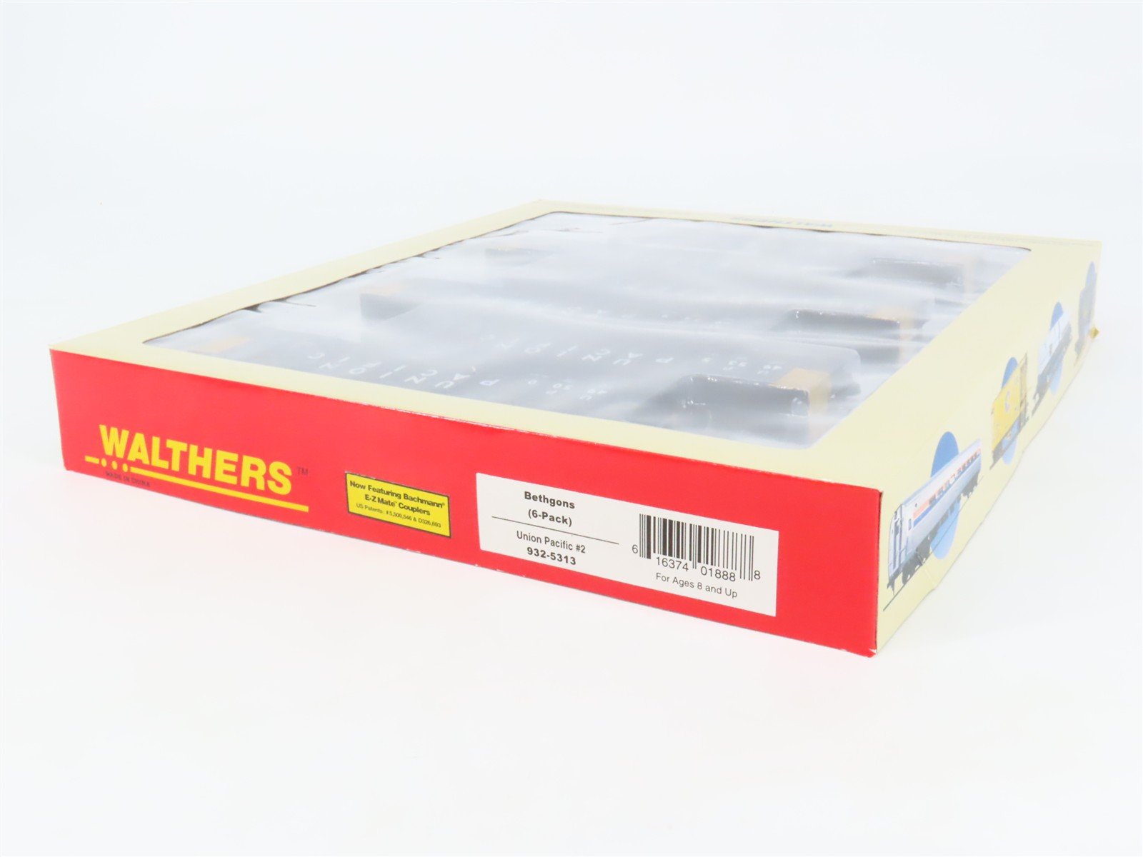 HO Scale Walthers 932-5313 UP Union Pacific Bethgon Hopper 6-Pack #2