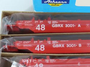 HO Scale Athearn 5914 GBRX/APC Gunderson Maxi-III Well 5-Car Kit