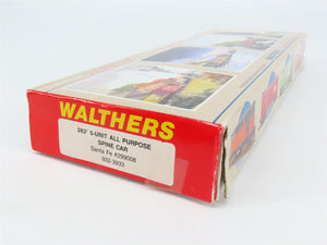 HO Scale Walthers 932-3933 ATSF Santa Fe 263' 5-Unit Spine Car Kit