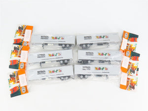 LOT of 6 HO Scale Con-Cor 0004-820101 Nitrol Process 45' Trailers