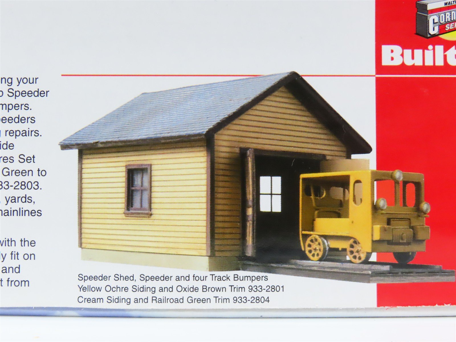 HO Scale Walthers 933-2804 Speeder Shed w/Speeder & Bumpers