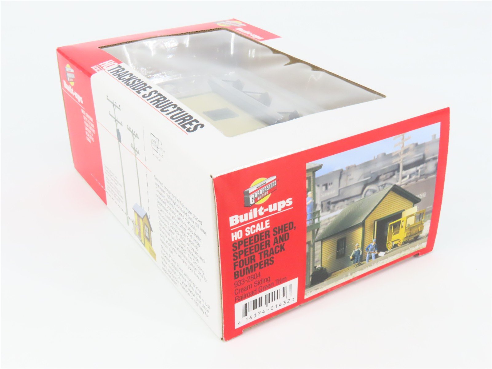 HO Scale Walthers 933-2804 Speeder Shed w/Speeder & Bumpers