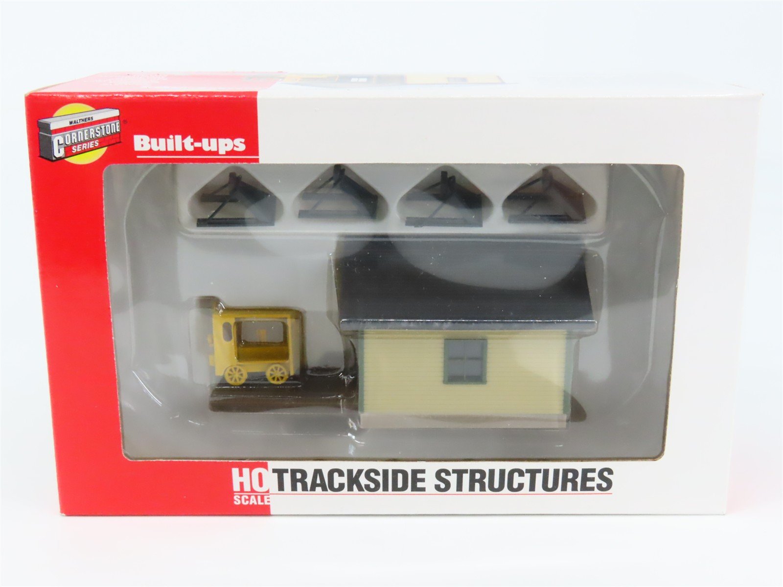 HO Scale Walthers 933-2804 Speeder Shed w/Speeder & Bumpers