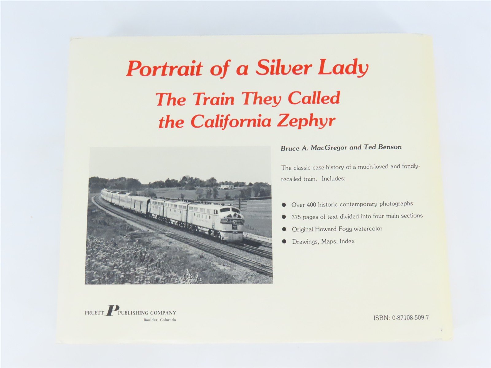 California Zephyr Portrait of a Silver Lady by MacGregor & Benson ©1977 HC Book