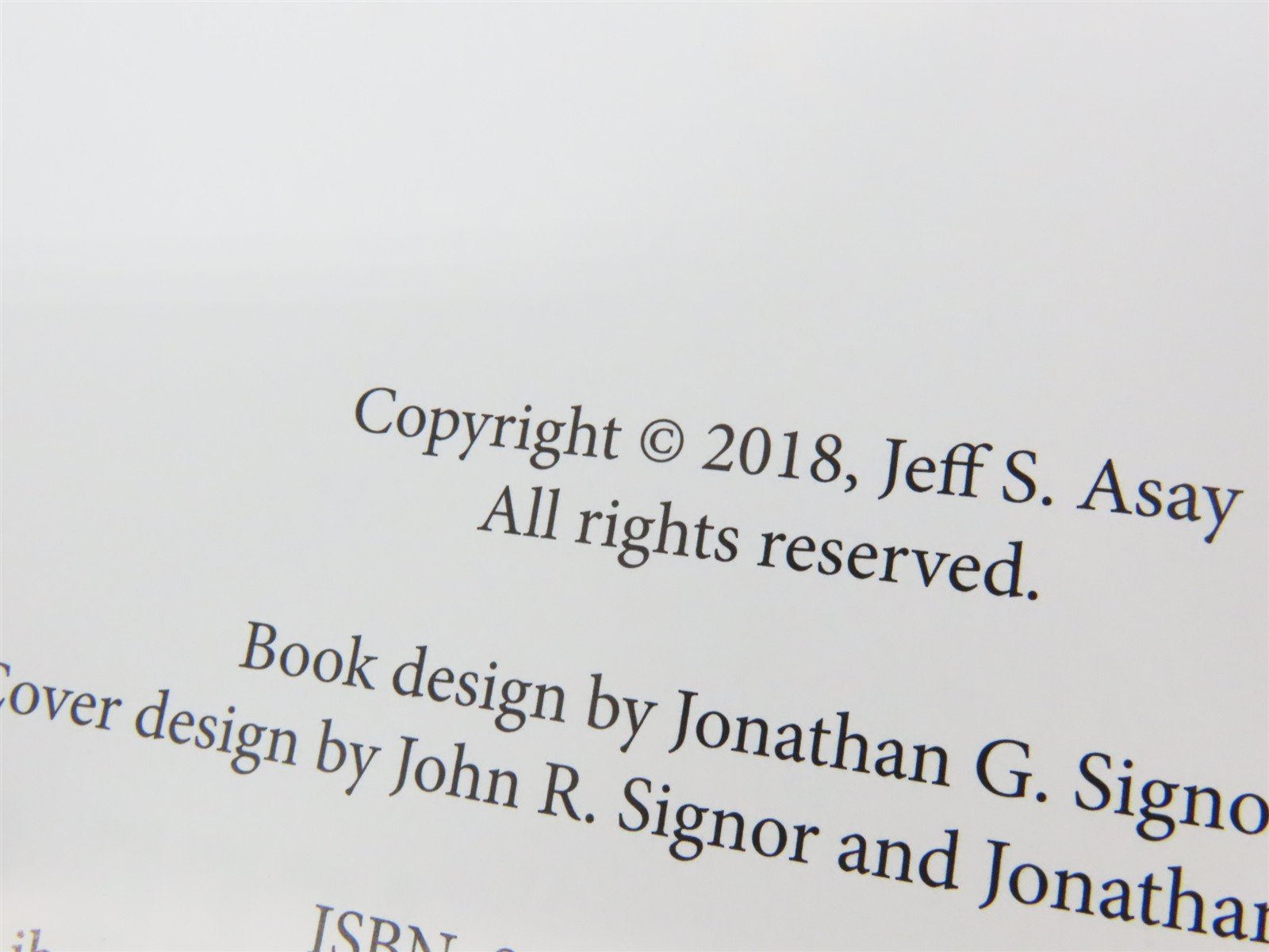 The Iron Feather by Jeff S. Asay ©2018 HC Book