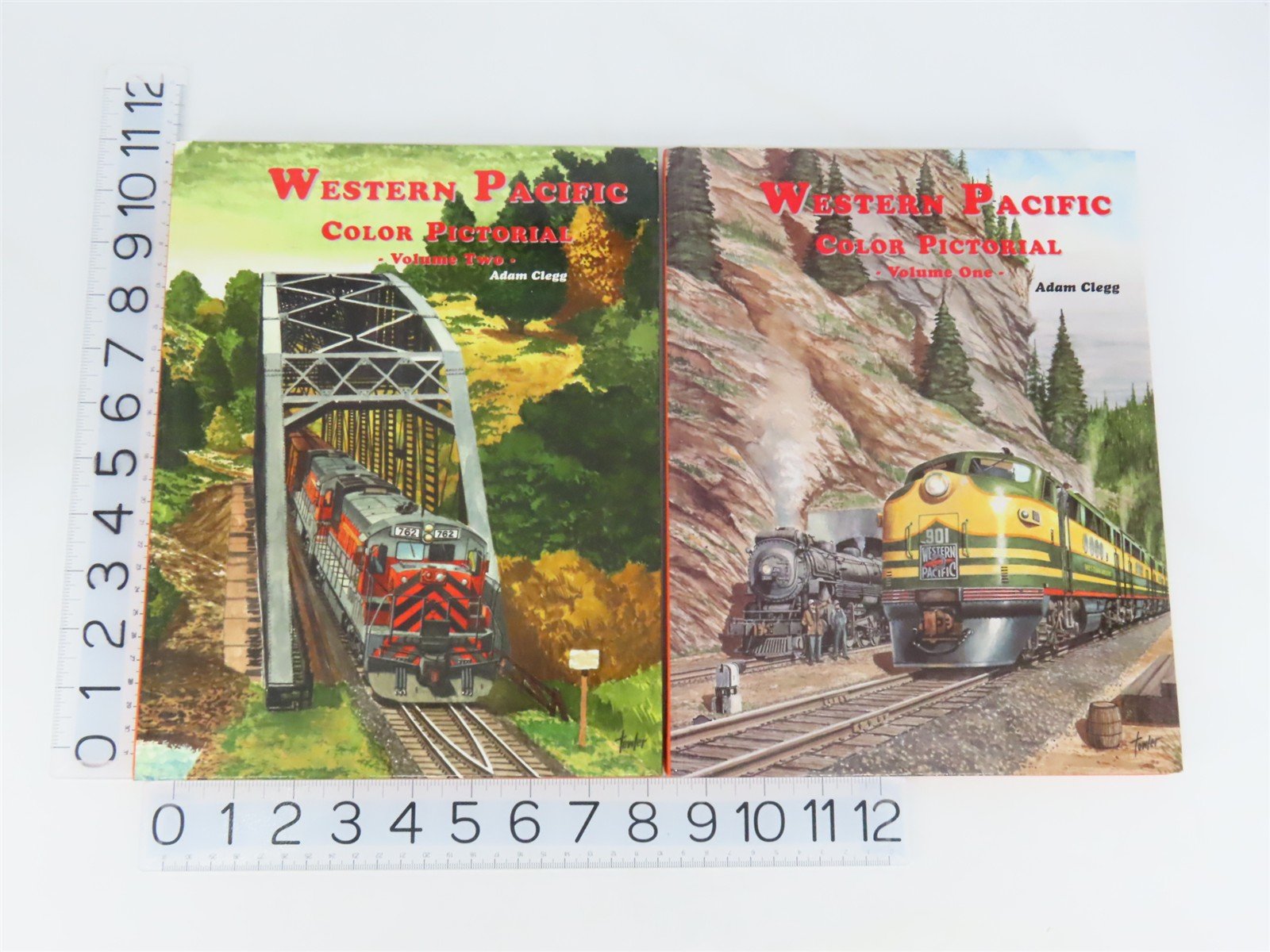 Western Pacific Color Pictorial Volumes 1 & 2 Set by Adam Clegg ©2002 HC Books