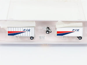 N Scale Athearn 10828 PIE Nationwide Two 28' Wedge Trailers w/ Dolly