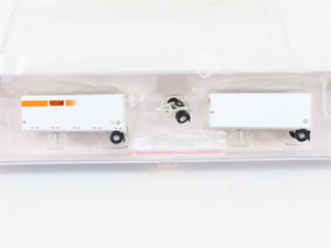 N Scale Athearn ATH10197 Yellow Two 28' Wedge Trailers w/ Dolly
