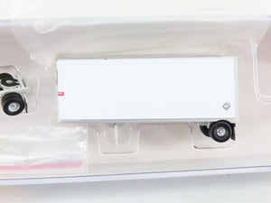 N Scale Athearn ATH10197 Yellow Two 28' Wedge Trailers w/ Dolly