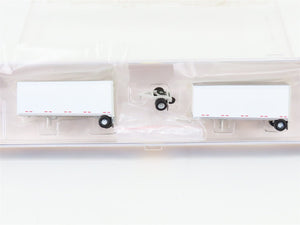 N Scale Athearn ATH22999 Owner Operator Two 28' Wedge Trailers w/ Dolly