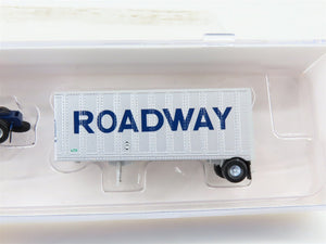 N Scale Athearn 28302 Roadway Two 28' Wedge Trailers w/ Dolly