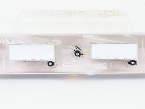 N Scale Athearn ATH22999 Owner Operator Two 28' Wedge Trailers w/ Dolly
