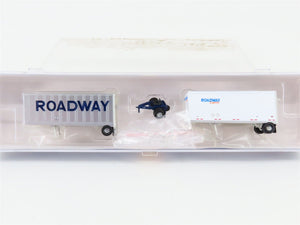 N Scale Athearn ATH10756 Roadway Two 28' Wedge Trailers w/ Dolly