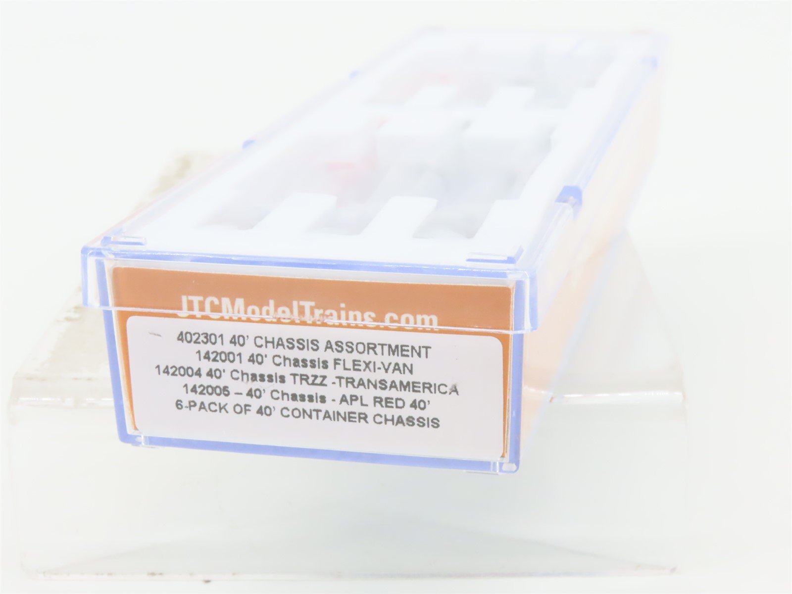 N Scale JTC Jacksonville Terminal Company 402301 40' Container Chassis 6-Pack